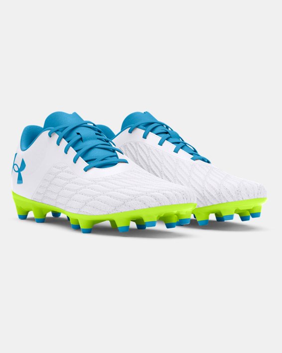 Unisex UA Magnetico Select 3 FG Football Boots, White, pdpMainDesktop image number 3